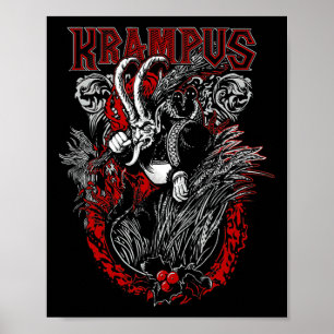 Krampus Frohe Weihnachtsfeiertage Weihnachten Horr Poster