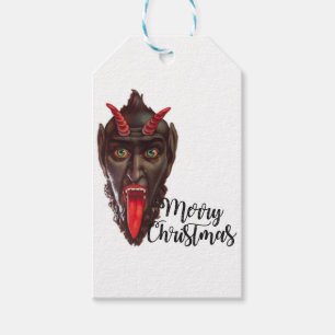 Krampus fröhliche Weihnachten Geschenkanhänger
