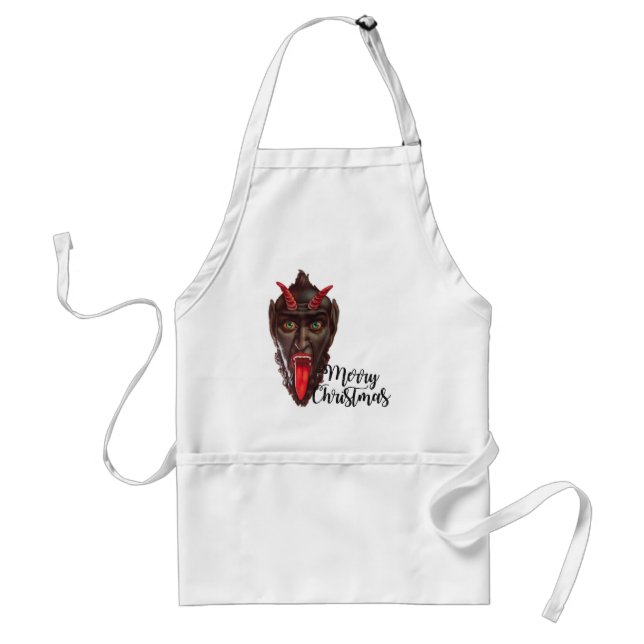 Krampus fröhliche Weihnachten Schürze (Vorne)