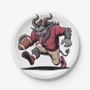 Krampus Fußball Weihnachtsfeier Weihnachten Fitnes Pappteller