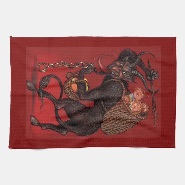 Krampus Geschirrtuch (Horizontal)