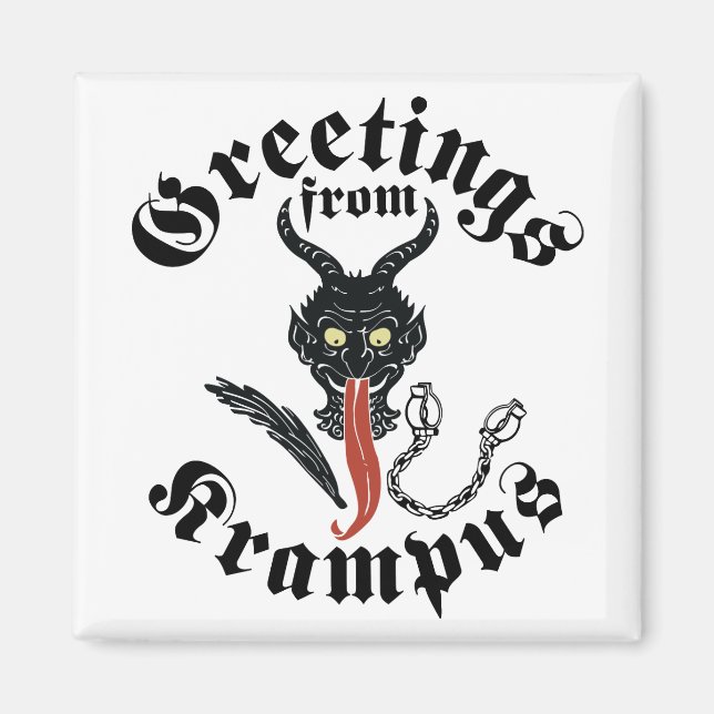 Krampus Greetings Magnet (Vorne)