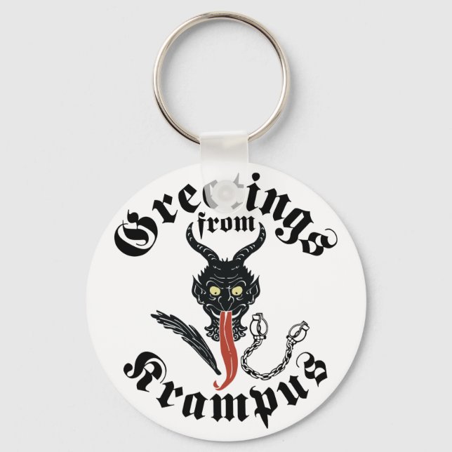 Krampus Greetings Schlüsselanhänger (Vorderseite)