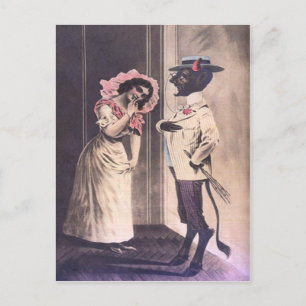 Krampus holt sich ein Date Postkarte