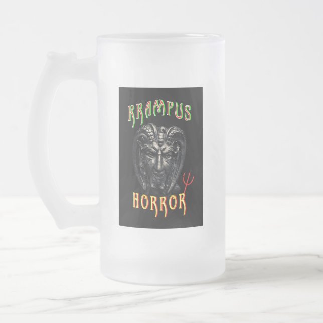 Krampus-Horror Mattglas Bierglas (Links)