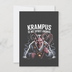 Krampus ist mein Geist Weihnachtslustige Einladung