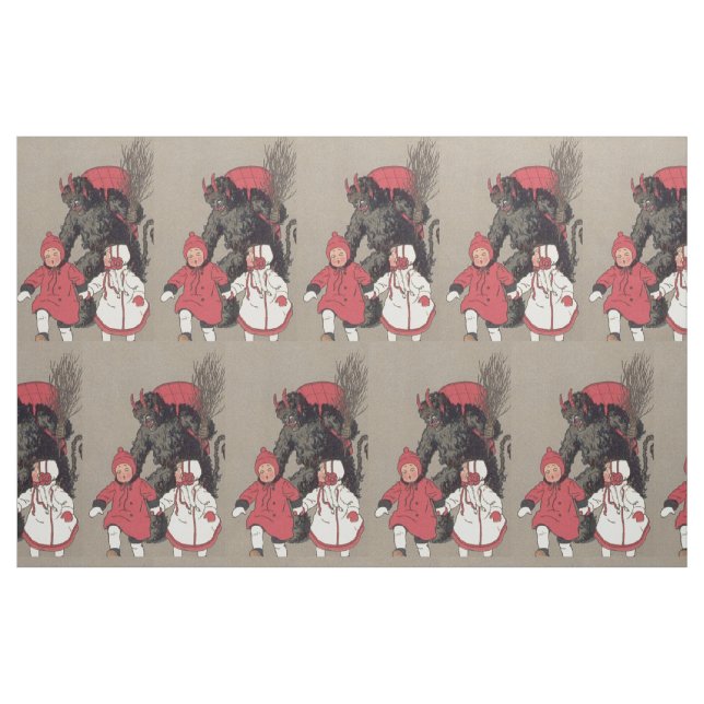 Krampus jagt Kinder Rute Stoff (Yard (91,4 cm))