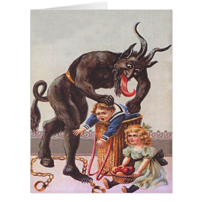 Krampus Kidnapping Children Basket (Vorderseite)
