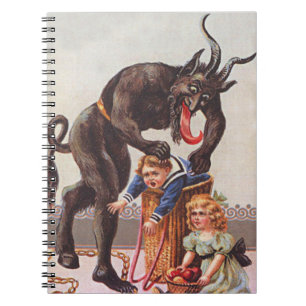 Krampus Kidnapping Children Notizblock