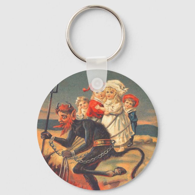Krampus Kidnapping Children Schlüsselanhänger (Vorderseite)