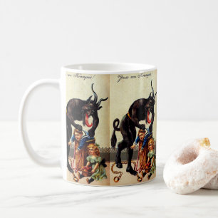 Krampus-Kinder im Korb Weihnachtsfeiertag Christma Kaffeetasse