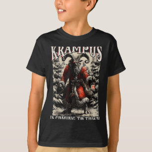 Krampus kommt in die Stadt Weihnachtszeit Böser Kr T-Shirt