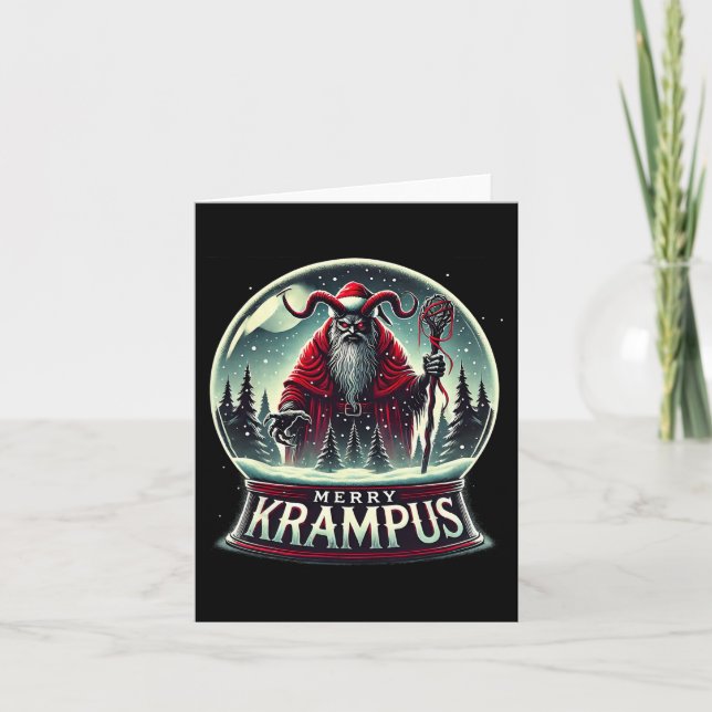Krampus kommt nach Horror Merry Krampus Chr Karte (Vorderseite)