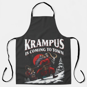 Krampus kommt nach Town Krampus Weihnachten Schürze