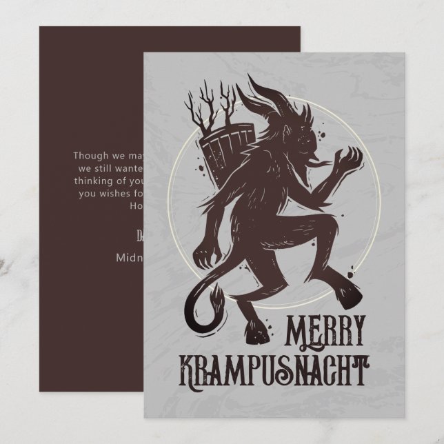 Krampus Merry krampusnacht Carte de Noël (Devant / Derrière)