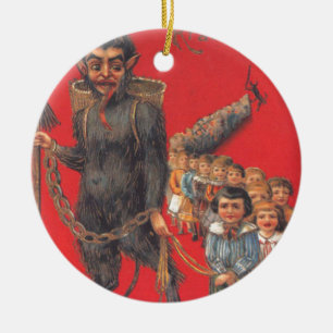 Krampus mit bösen Kindern Keramik Ornament