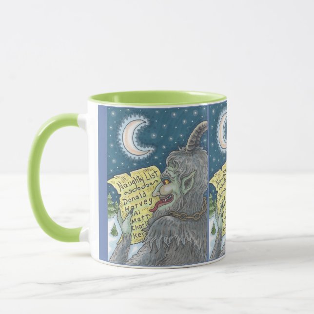 KRAMPUS NAUGHTLIST Christmas MUG Personnaliser com (Gauche)