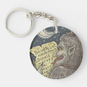 KRAMPUS NAUGHTLIST CHRISTMAS PORTE - CLÉ Round