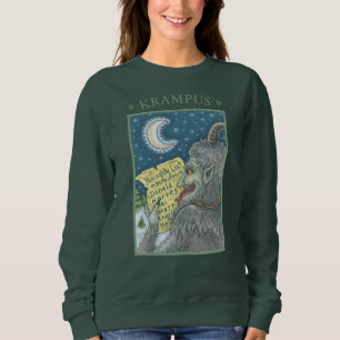 KRAMPUS NAUGHTLIST, CHRISTMAS SWEATSHIRT Womens