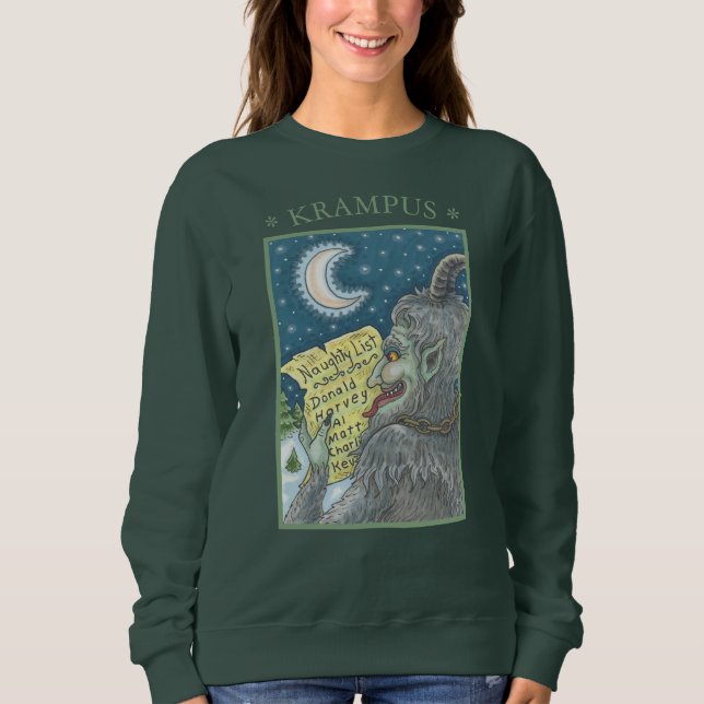 KRAMPUS NAUGHTLIST, NOËL SWEATSHIRT FEMMES (Devant)