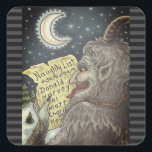 KRAMPUS NAUGHTY KINDER LIST CHRISTMAS STICKERS<br><div class="desc">WER IST IN DIESEM JAHR AUF DEINER NAUGHTY LISTE? KRAMPUS-Stick,  quadratisch,  Farbfilter,  Schwarz/Dunkelgrau-Candy Cane Grenze ...  Suchen nach übereinstimmenden Elementen - Susan-Brack-Design</div>