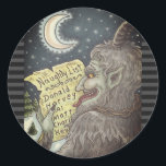 KRAMPUS NAUGHTY KINDER LIST CHRISTMAS STICKERS<br><div class="desc">WER IST IN DIESEM JAHR AUF DEINER NAUGHTY LISTE? KRAMPUS-Stick,  rund,  farbig,  schwarz/dunkelgrau,  schwarz-grau-kan-Grenze ...  Suchen nach übereinstimmenden Elementen - Susan-Brack-Design</div>