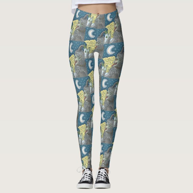 KRAMPUS NAUGHTY LIST GRUMPY CHRISTMAS LEGGINGS (Vorderseite)