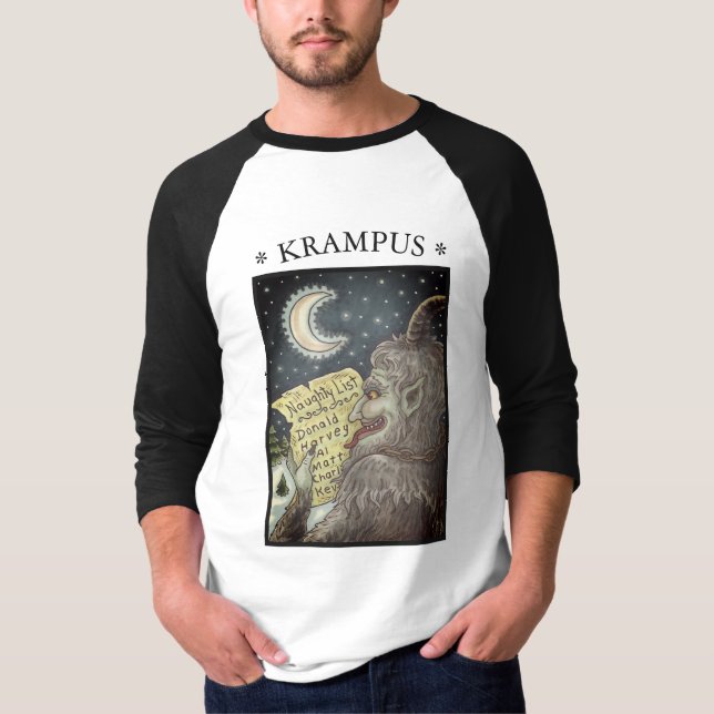 KRAMPUS NAUGHTY LIST, NOËL 3/4 T-SHIRT SLEEVE (Devant)