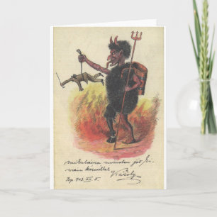 Krampus Note Card Feiertagskarte