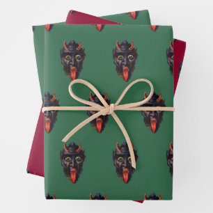 Krampus Papier à enveloppement à thème Jeu plat de