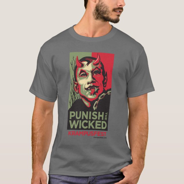Krampus punissent le T-shirt mauvais (Devant)