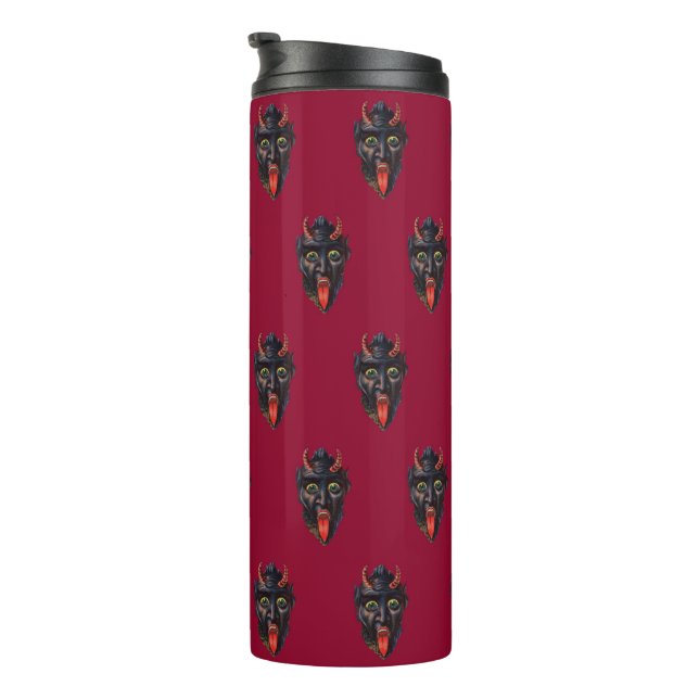 Krampus Red Christmas Thermosbecher (Nach rechts gedreht)