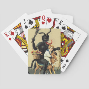 Krampus Rocking Horcking Holiday Weihnachten Weihn Spielkarten