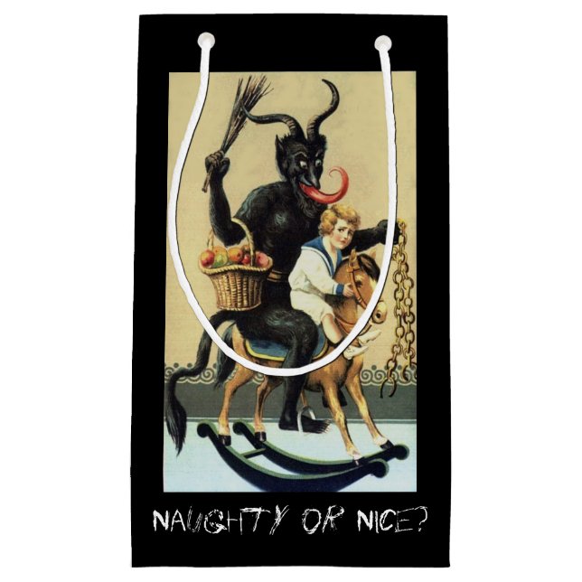Krampus Rocking Horst Demon Weihnachten Weihnachte Kleine Geschenktüte (Vorderseite)