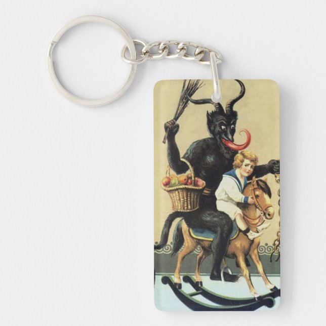 Krampus Rocse Horse Vacances Porte - clé de Noël (Devant)