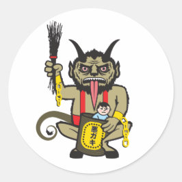Krampus Runder Aufkleber