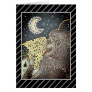 KRAMPUS SCHLECHTEN LISTE WEIHNACHTSGRUßKARTE B