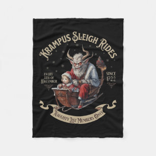 Krampus Sleigh Rides Fleecedecke