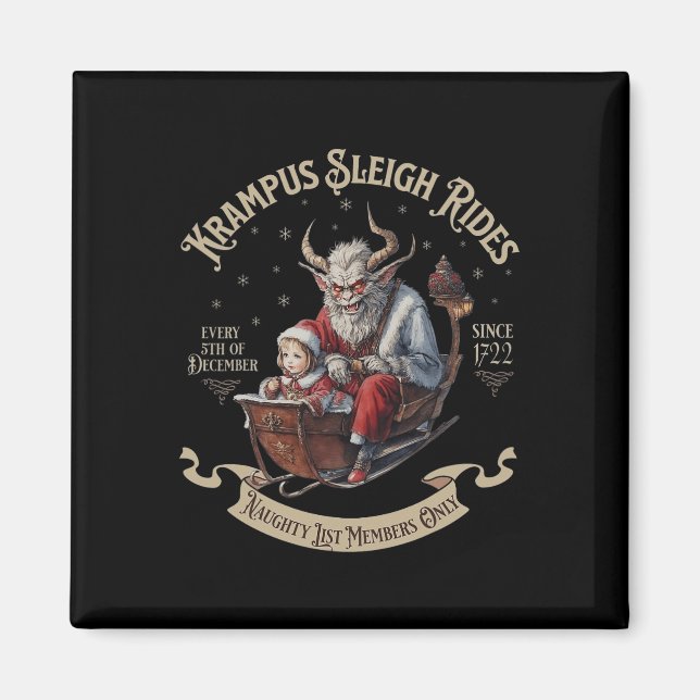 Krampus Sleigh Rides Magnet (Vorne)