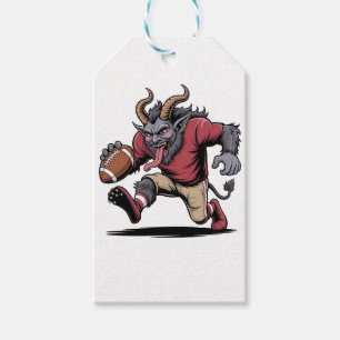 Krampus spielt Fußball Weihnachten Fitness Xmas Geschenkanhänger