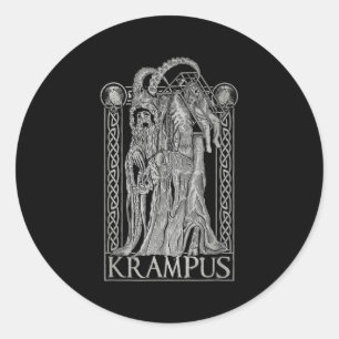 Krampus - Ss Von Krampus dunkles gothisches Weihna Runder Aufkleber