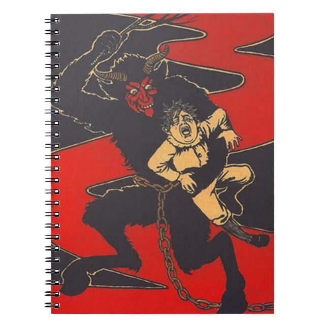 Krampus Straffung des Kindes mit Schalter Notizblock (Vorderseite)