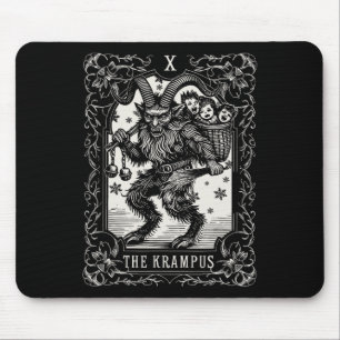 Krampus Tarot-Kartendesign Weihnachtszeit Böse Pa Mousepad