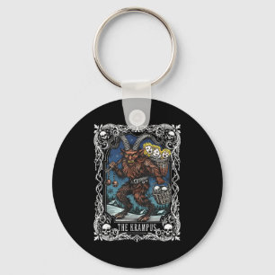 Krampus Tarot-Kartendesign Weihnachtszeit Böse Pa Schlüsselanhänger