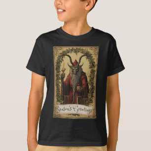 Krampus Tarot-Kartendesign Weihnachtszeit Böse Pa T-Shirt