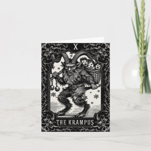Krampus Tarot-Kartendesign Weihnachtszeit Böser Pa Karte