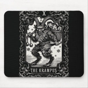 Krampus Tarot-Kartendesign Weihnachtszeit Böser Pa Mousepad