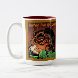 Krampus-Tasse Zweifarbige Tasse
