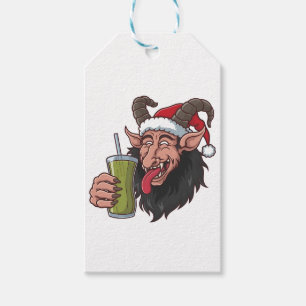 Krampus trinken Green Matcha Weihnachtsleckerei Geschenkanhänger