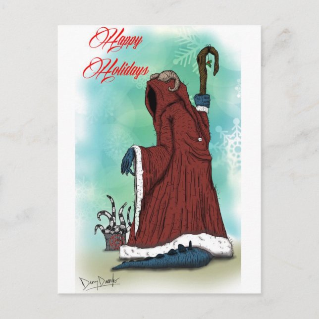 "Krampus" von Danny Daurko, Postcard Feiertagspostkarte (Vorderseite)
